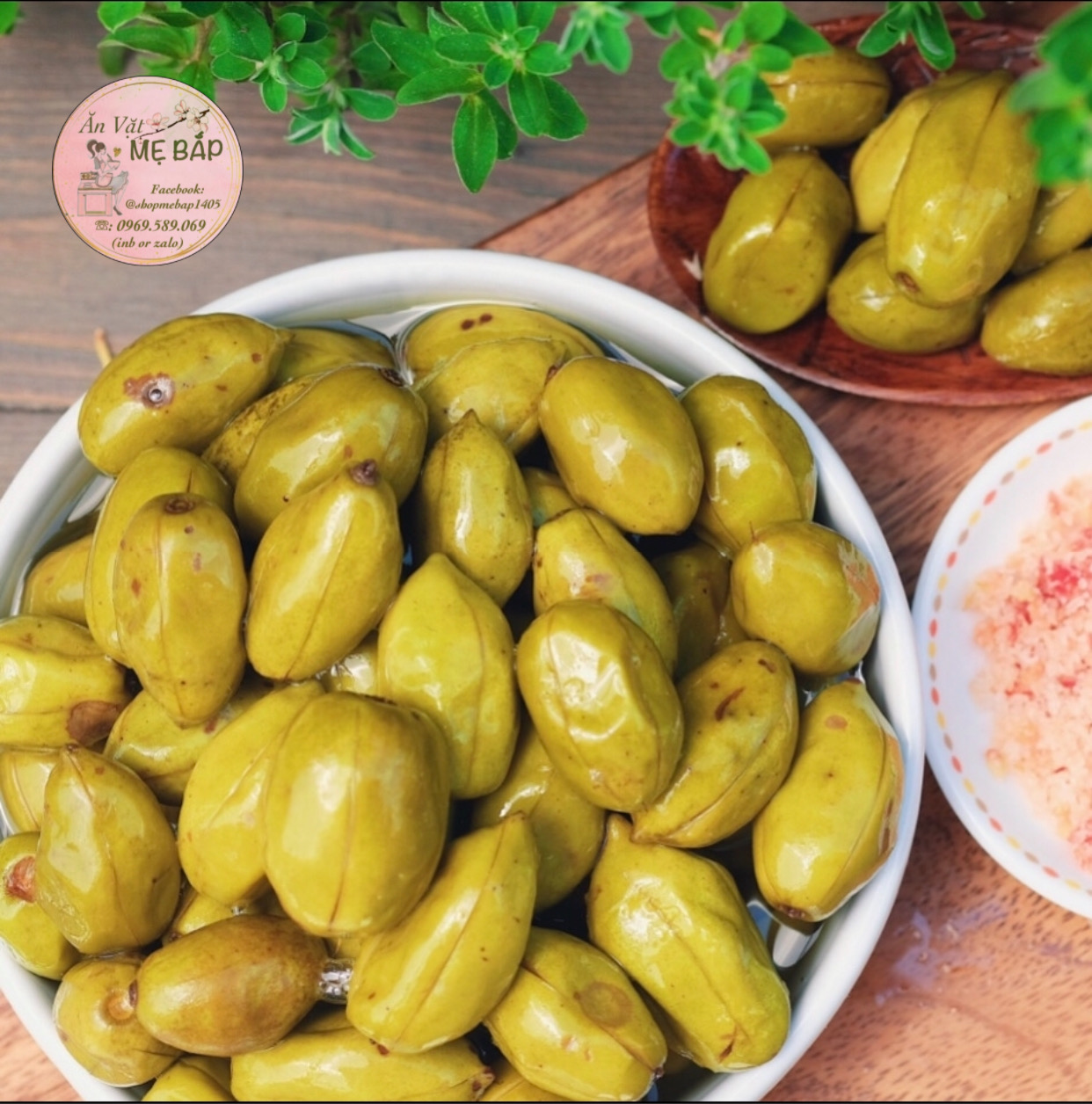 Cà Na Ngâm Đường Phèn - Hũ 500Gram - Shop Mẹ Bắp - tặng kèm muối ớt chấm siêu ngon.