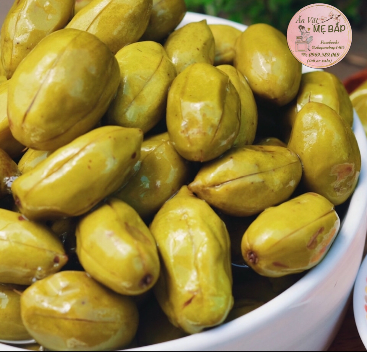 Cà Na Ngâm Đường Phèn - Hũ 500Gram - Shop Mẹ Bắp - tặng kèm muối ớt chấm siêu ngon.