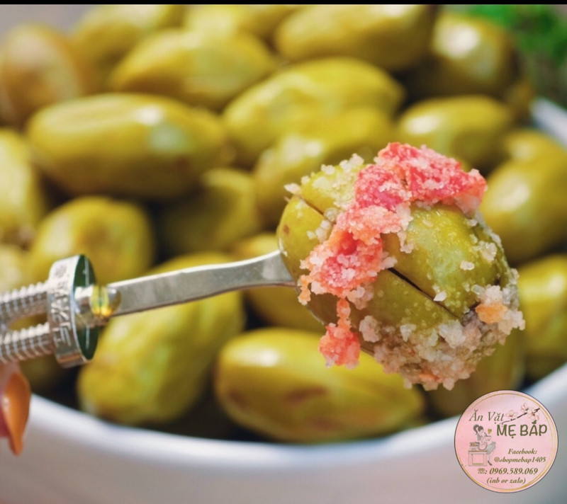 Cà Na Ngâm Đường Phèn - Hũ 500Gram - Shop Mẹ Bắp - tặng kèm muối ớt chấm siêu ngon.