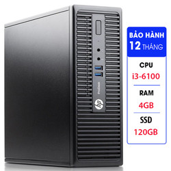 Case máy tính để bàn HP ProDesk 400 G3 SFF main H110, cpu core i3 6100, ram 4GB, SSD 120GB, Tặng USB thu Wifi, Bảo hành 12 tháng