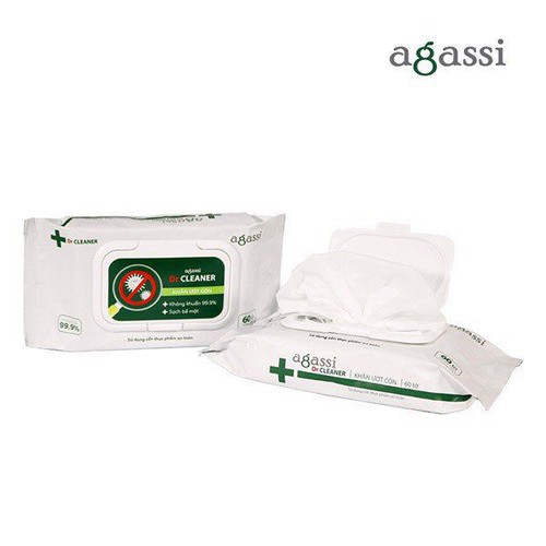 Combo 5 gói khăn ướt cồn Agassi Dr.Cleaner 20 tờ