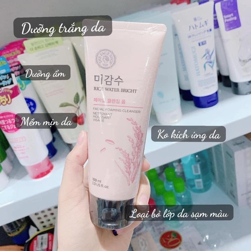 SỮA RỬA MẶT GẠO THE FACE SHOP RICE WATER BRIGHT CLEANSING FOAM -150ml