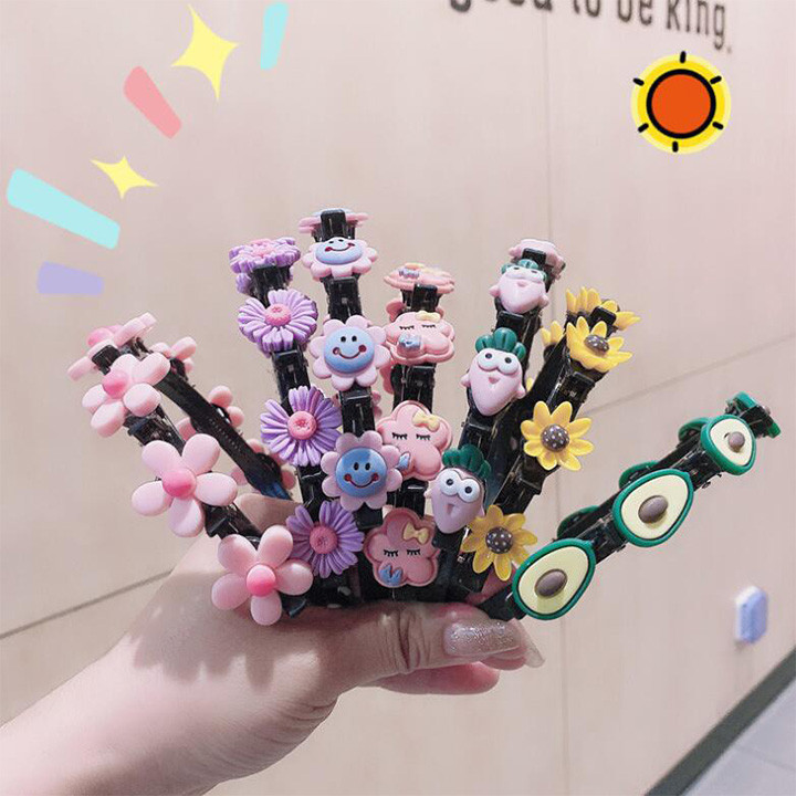 Bờm kẹp tóc hoa cho bé gái