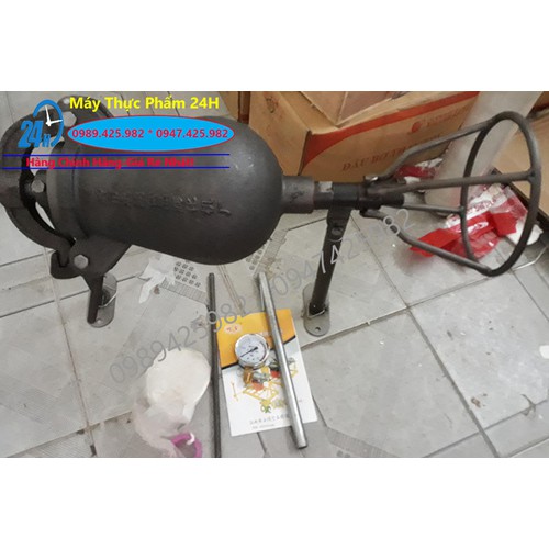 Đầu làm bánh cốm nung lửa,cối nổ gạo,ngô nung lửa quay tay loại 1.5kg/lần(Cối 3kg trung quốc)