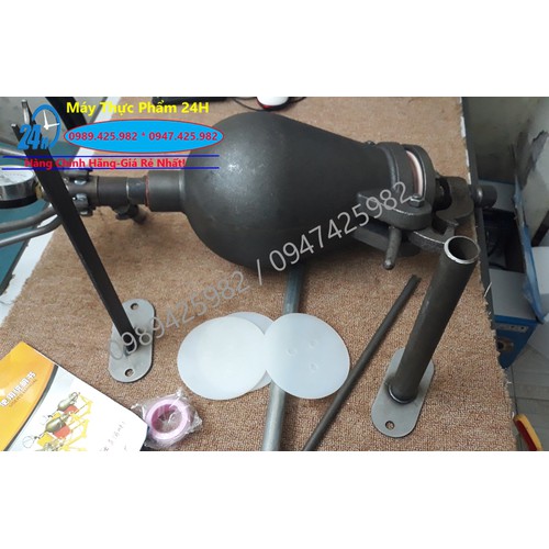 Đầu làm bánh cốm nung lửa,cối nổ gạo,ngô nung lửa quay tay loại 1.5kg/lần(Cối 3kg trung quốc)