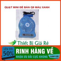 QUẠT MINI ĐỂ BÀN Q9 MÀU XANH