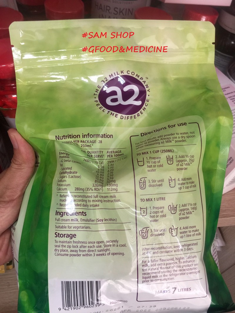 Sữa bột A2 của Úc