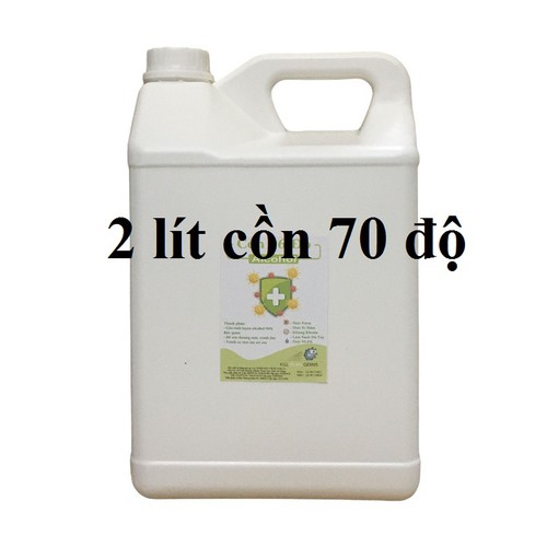 Cồn y tế 70 độ Can 2 lít dùng sát khuẩn, rửa tay (hàng cty)