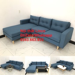 Bộ ghế salon sofa góc chữ L đẹp phòng khách 2m2 giá rẻ màu xanh dương nước biển nhạt ở Huyện Nhà Bè HCM SG Bộ ghế salon sofa góc chữ L đẹp phòng khách 2m2 giá rẻ màu xanh dương nước biển nhạt ở Huyện Nhà Bè HCM SG