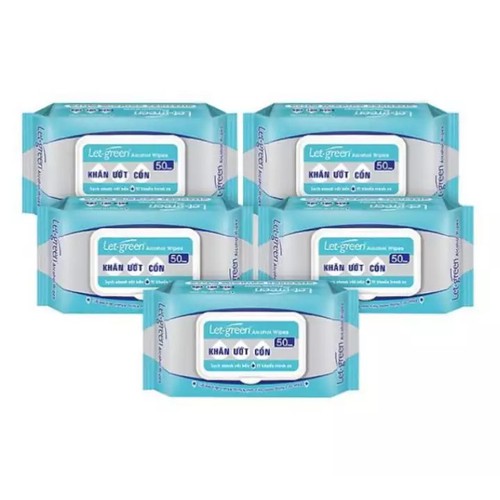 Khăn Ướt Cồn Let-Green 50 Miếng
