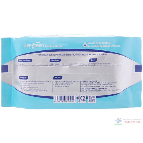 Khăn Ướt Cồn Let-Green 50 Miếng