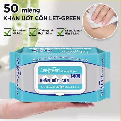 Khăn Ướt Cồn Let-Green 50 Miếng