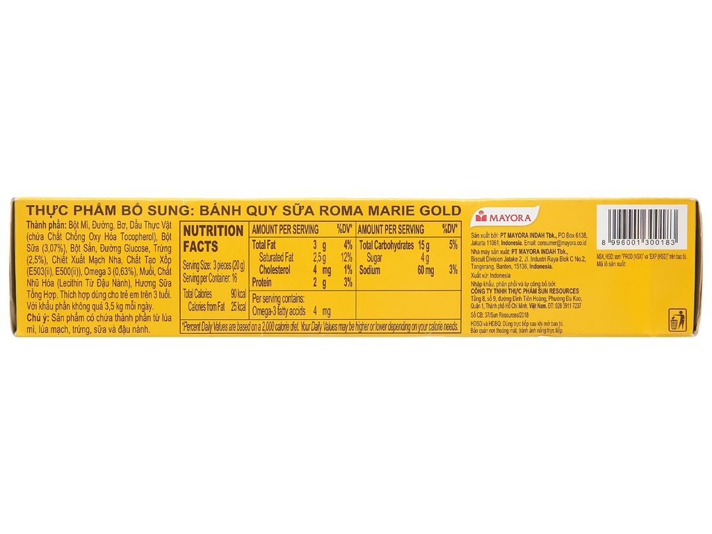 Hình ảnh BÁNH QUY SỮA MARIE GOLD 320GR.HSD: 23/11/21