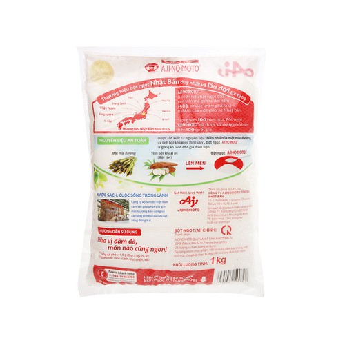 Bột ngọt (mì chính) Ajinomoto gói 1kg cho món ăn thêm ngon