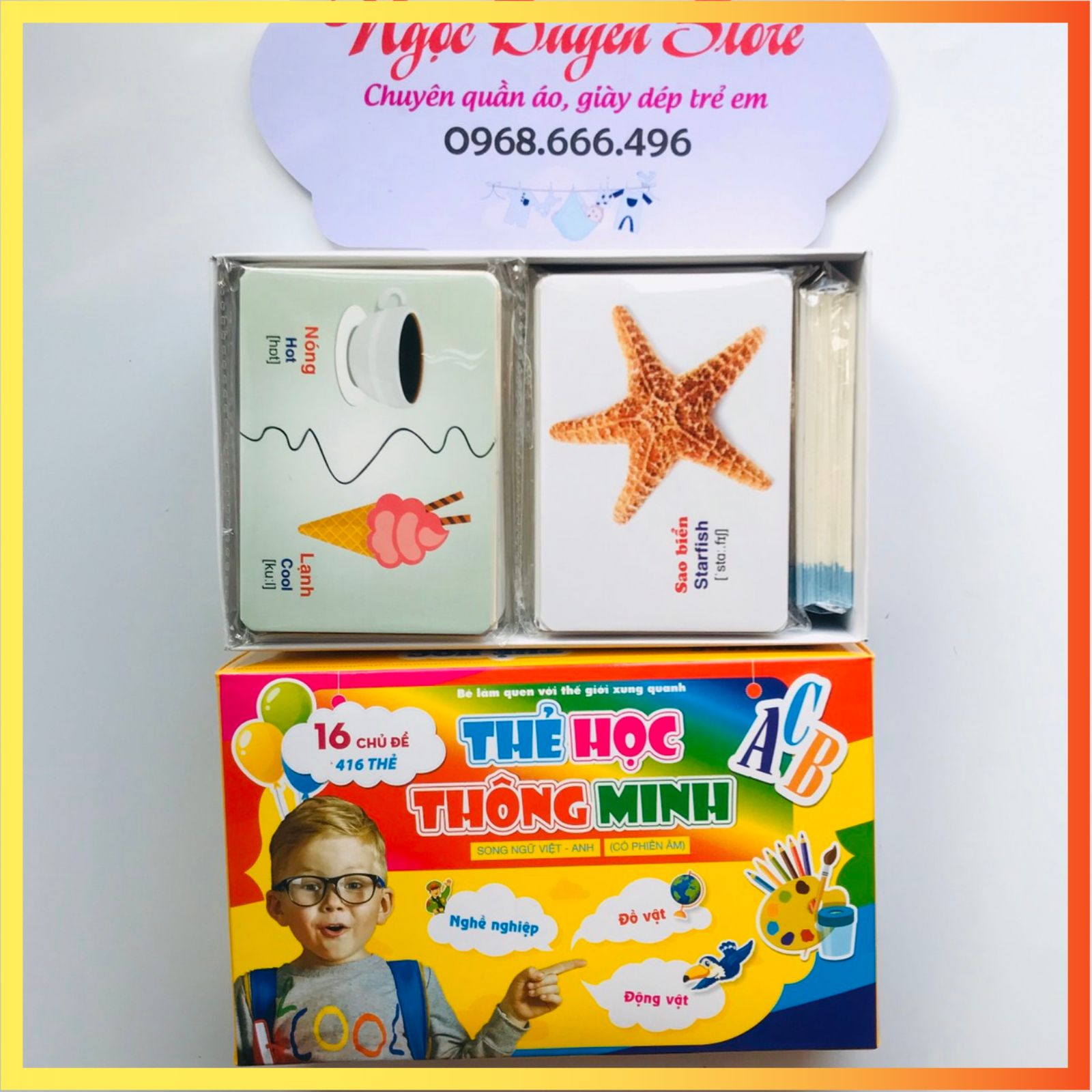 Hình ảnh Bộ thẻ học thông minh 16 chủ đề 416 thẻ ND103