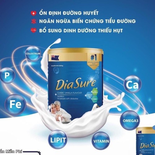 Sữa Diasure 850gr sữa non cho người tiểu đường