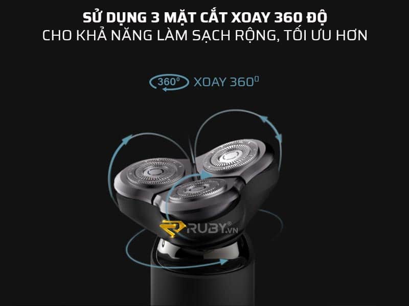 Máy Cạo Râu XIAOMI MIJIA S500 Lưỡi Dao Sắc Bén Giúp Tăng Diện Tích Cạo Râu Gấp 2 Lần