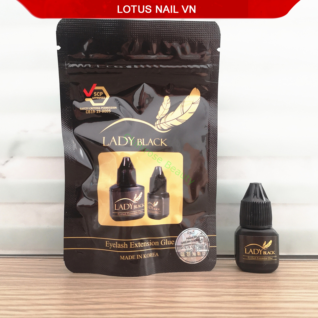 Keo nối mi Lady black, keo nối mi không cay chính hãng