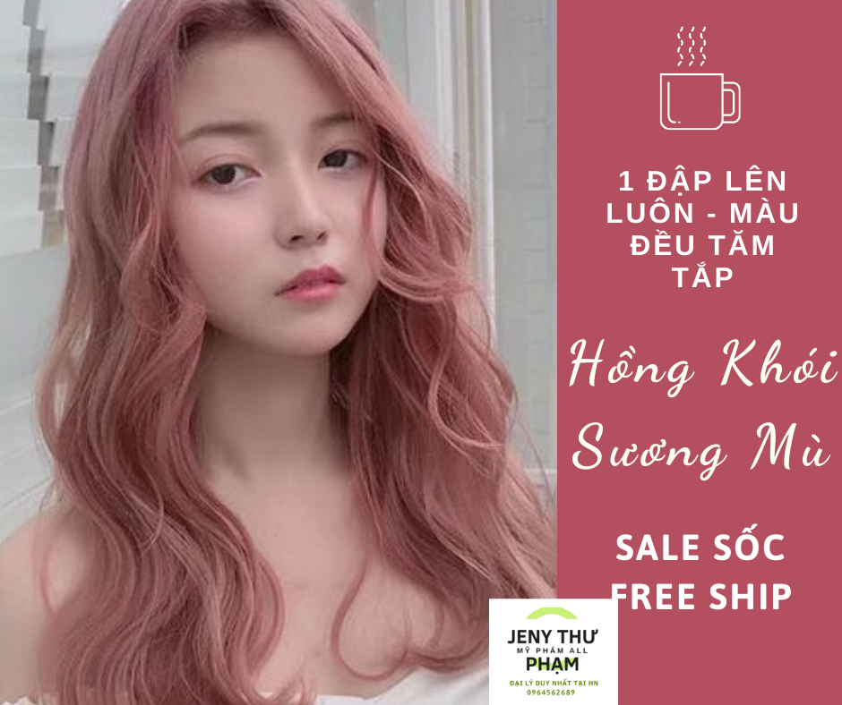 Thuốc nhuộm tóc HỒNG KHÓI SƯƠNG MÙ - Màu nhuộm không Tẩy - 1 đập ăn ngay.