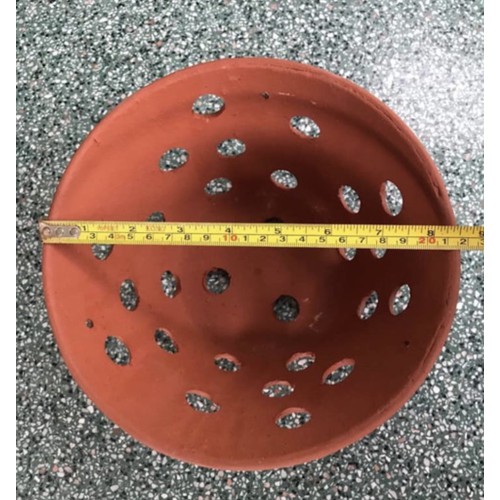 Chậu trồng lan bằng đất nung gốm sứ Bình Dương (phi 14) combo 10 cái