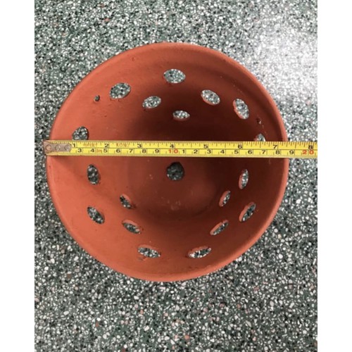 Chậu trồng lan bằng đất nung gốm sứ Bình Dương (phi 14) combo 10 cái