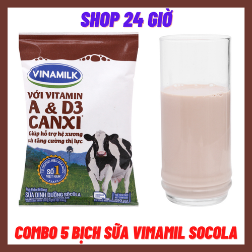 COMBO 5 Bịch Sữa VINAMILK Socola