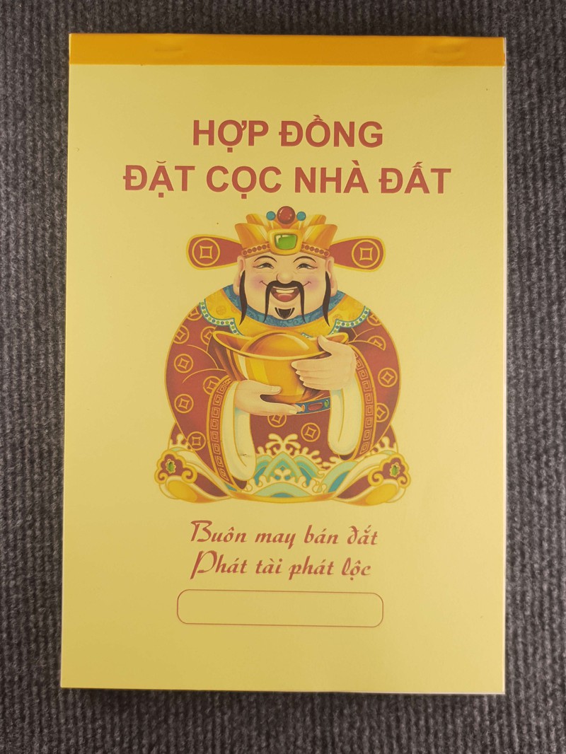 Sổ đặt cọc nhà đất Thần Tài (loại cao cấp)