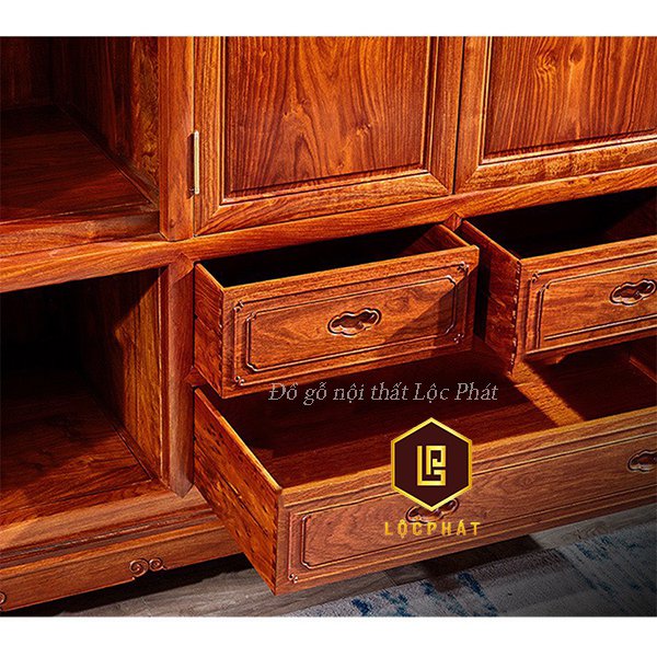 Tủ quần áo cô điển sang trọng Lộc Phát -TA002
