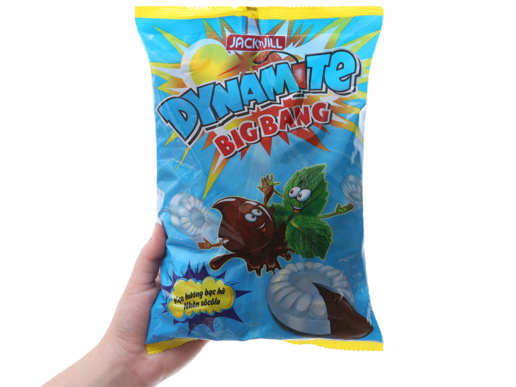 Kẹo hương bạc hà nhân socola Dynamite Big Bang gói 330g. Date 06.2023