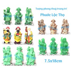 Vật phẩm Phong thủy tượng PHƯỚC LỘC THỌ 7.5X18CM