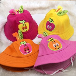 Nón trẻ em, Mũ BUCKET cho bé (2 tuổi đến 5 tuổi) vải Cotton mền êm CUTE (Hình thật) Nón trẻ em, Mũ BUCKET cho bé (2 tuổi đến 5 tuổi) vải Cotton mền êm CUTE (Hình thật)