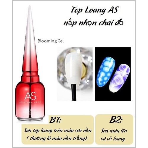 Top Loang AS Chai Đỏ 15ml Chính Hãng - Dùng Để Vẽ Loang