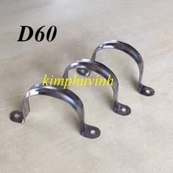 05 Cái - D60 CÙM INOX - KẸP GIỮ ỐNG INOX