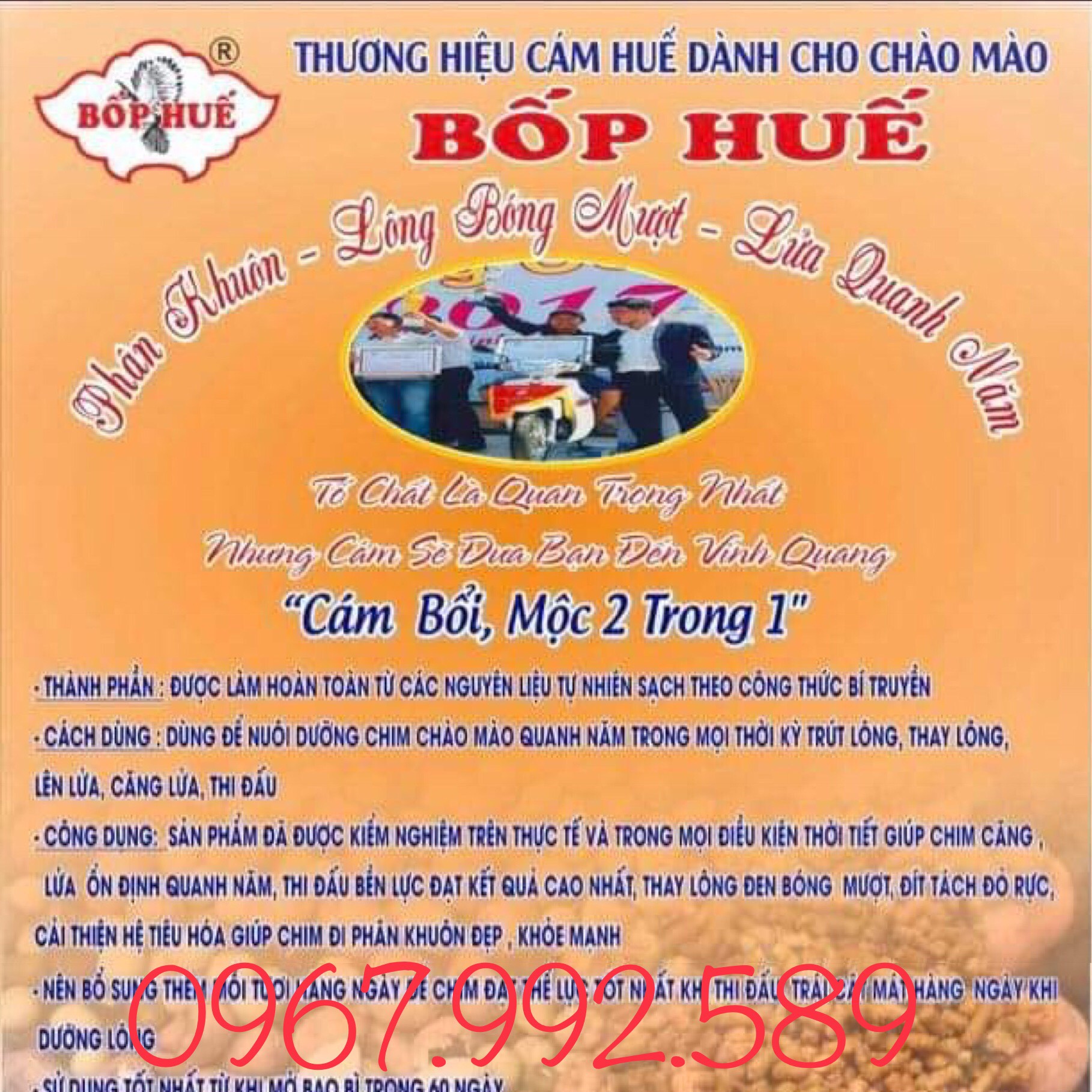 Cám Chào Mào Dinh Dưỡng Cao Cấp Bốp Huế - Cám Thi Đấu 2 Trong 1 - Đắng Cấp Trên Mọi Đấu Trường
