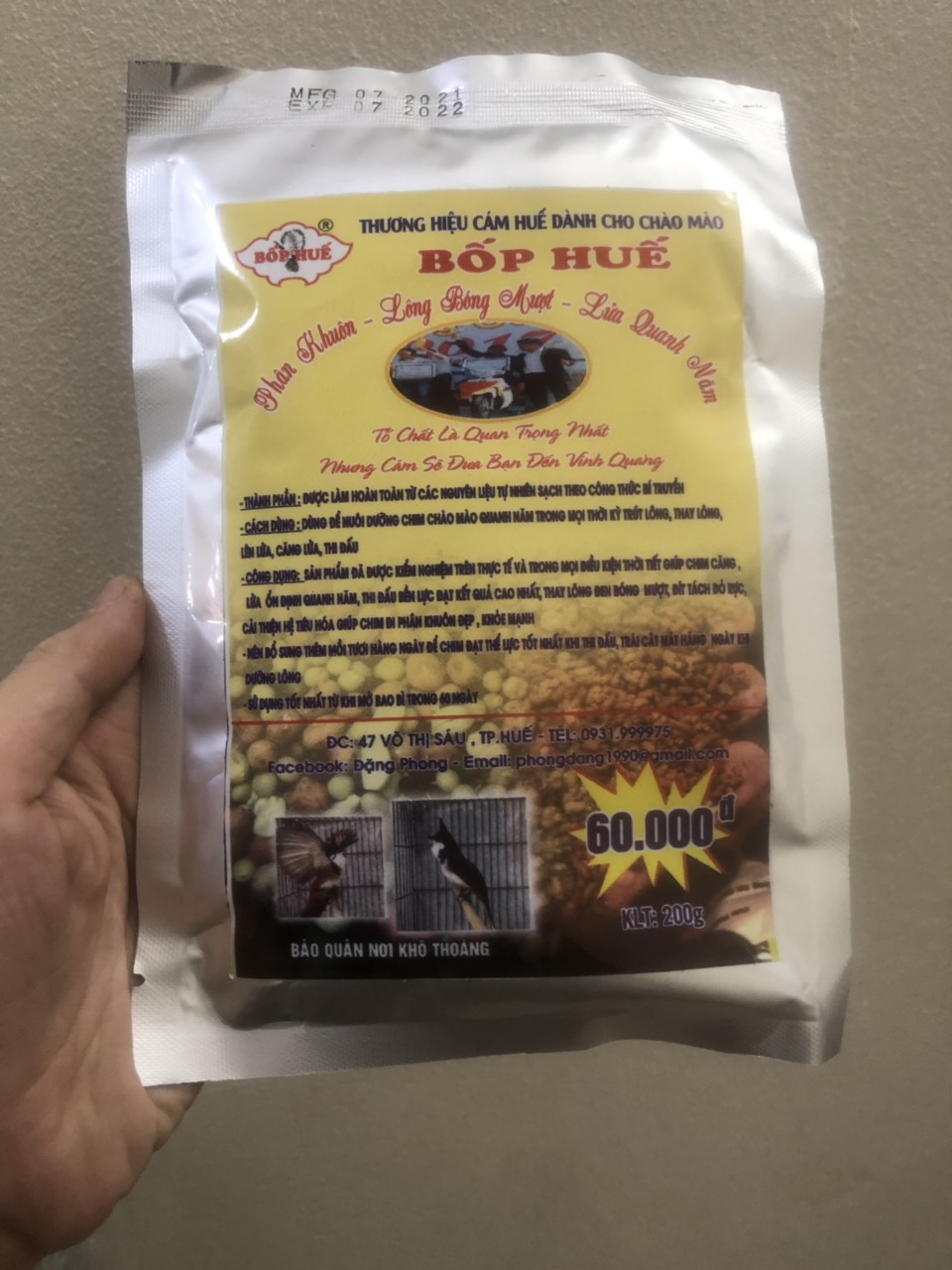 Cám Chào Mào Dinh Dưỡng Cao Cấp Bốp Huế - Cám Thi Đấu 2 Trong 1 - Đắng Cấp Trên Mọi Đấu Trường