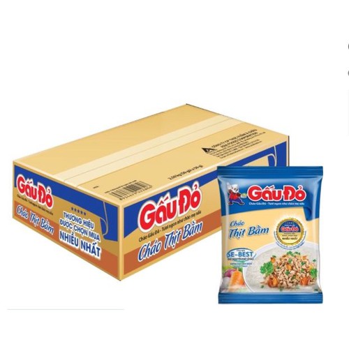 Thùng 50 Gói Cháo Gấu Đỏ