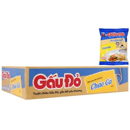 Thùng 50 Gói Cháo Gấu Đỏ