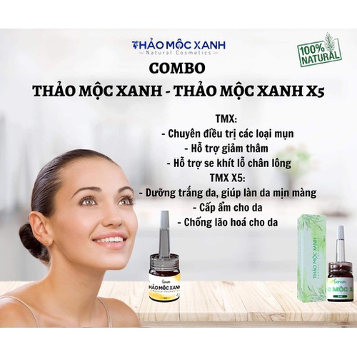 Thảo Mộc Xanh X5 - Da căn bóng
