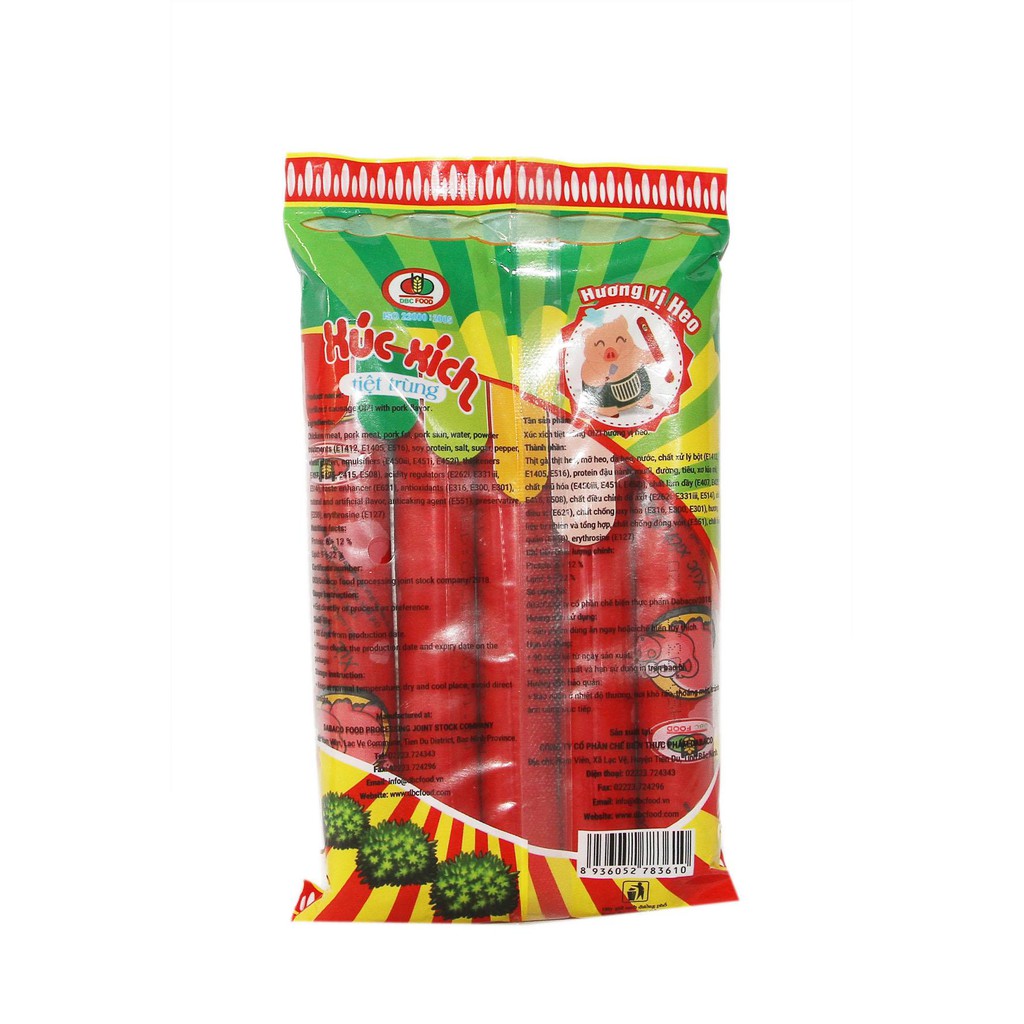 Hình ảnh Combo 2 gói xúc xích tiệt trùng ăn liền 100gr /1goi hàng chuẩn công ty DABACO -Date 12/2021