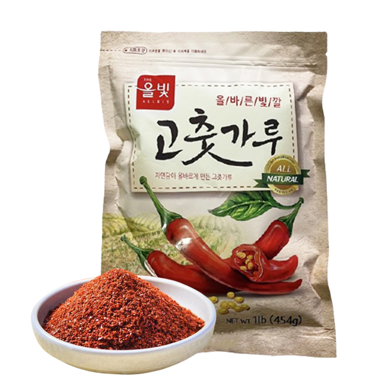 Ớt bột Hàn Quốc làm kim chi dạng vảy, dạng mịn Ourhome, Allbit 200g - 454g - 1kg