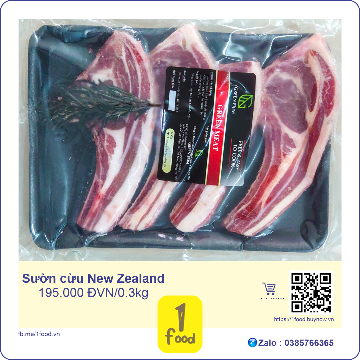 Thịt sườn cừu New Zealand