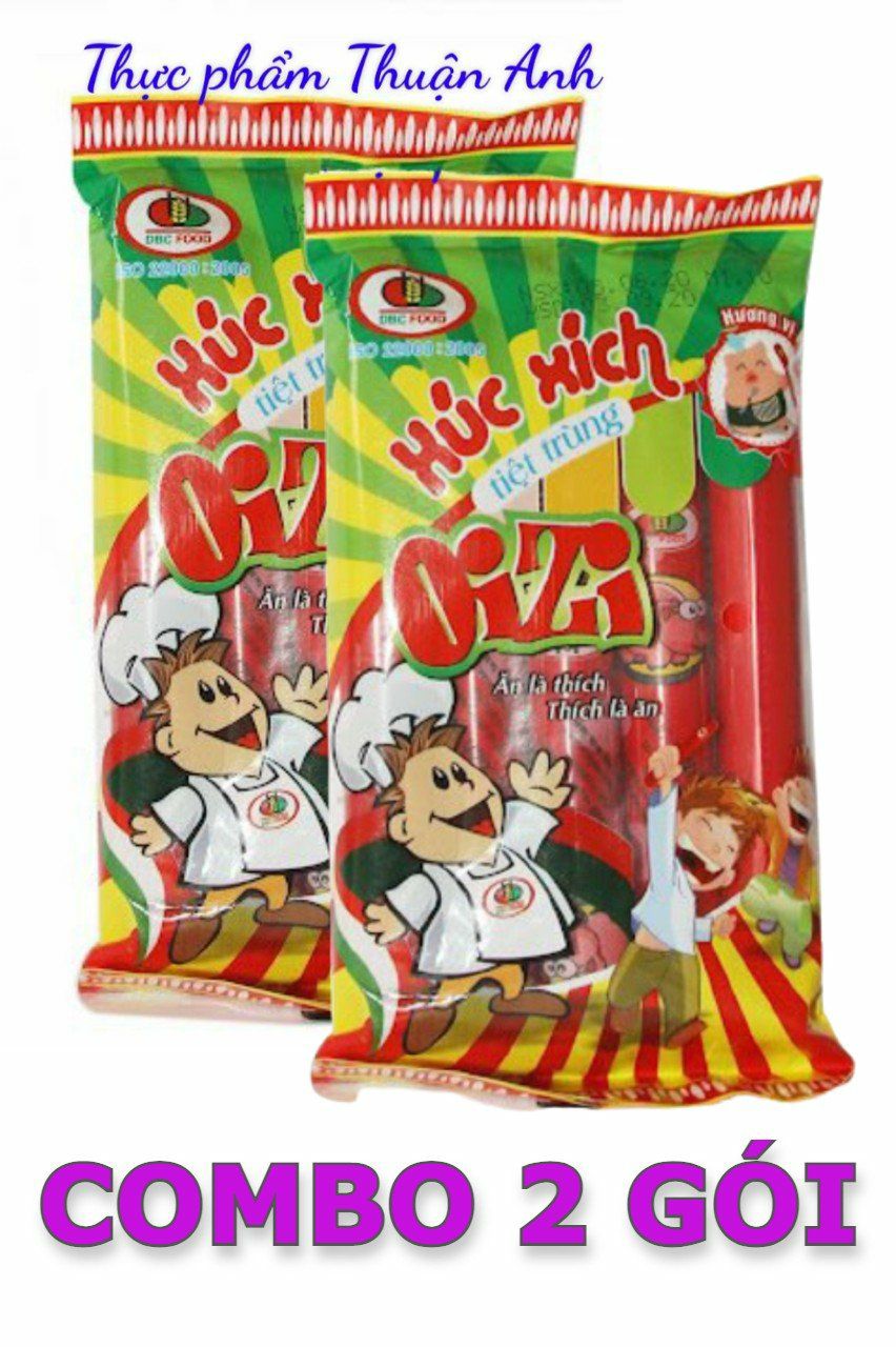 Hình ảnh Combo 2 gói xúc xích tiệt trùng ăn liền 100gr /1goi hàng chuẩn công ty DABACO -Date 12/2021