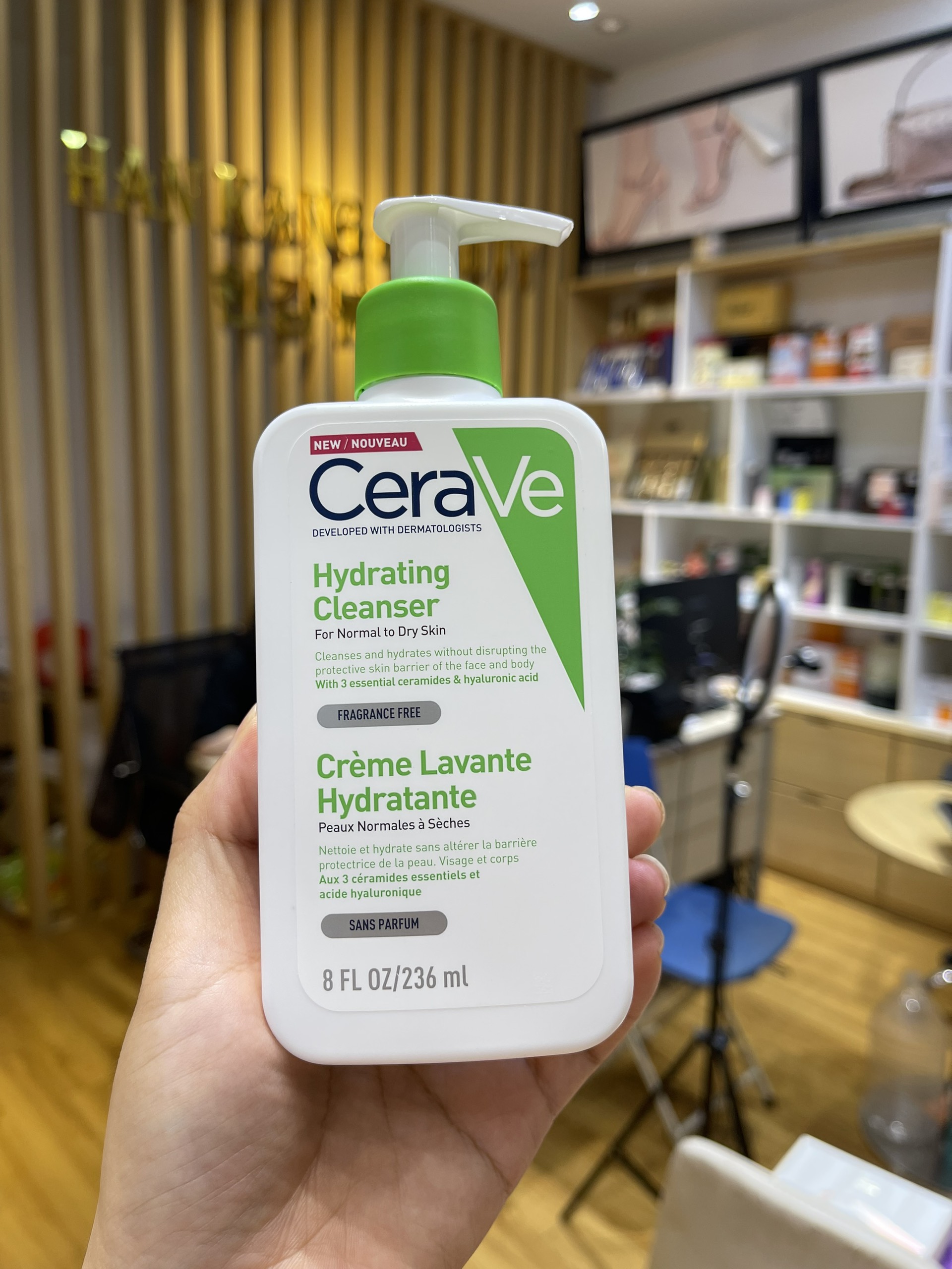 Sữa rửa mặt Cerave Hydrating Facial Cleanser an toàn lành tính cho da thường, da khô, da m.ụn, nh.ạy cảm 236ml - Sữa rửa mặt | TheFaceHolic.com