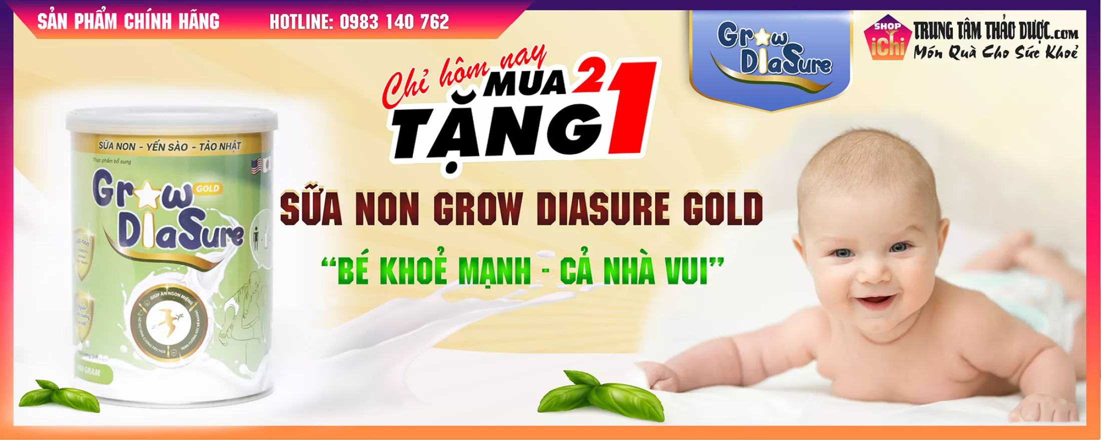 Grow Diasure Gold - Sữa Non Giúp Bé Tăng Cân, Cao Lớn Và Thông Minh Vượt Trội