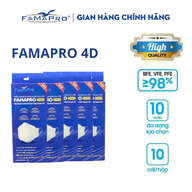 Hàng mới về - Combo 5 Khẩu trang kháng khuẩn cao cấp 3 lớp Famapro-4D (10 cái 1 hộp ) thumbnail