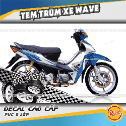 Tem trùm WAVE ALPHA 2016 màu xanh trắng ! Decal PVC 5 lớp cao cấp ! Mã tem: WAV 394 Tem trùm WAVE ALPHA 2016 màu xanh trắng ! Decal PVC 5 lớp cao cấp ! Mã tem: WAV 394