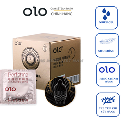 10 Bao cao su OLO NEO Delay, hạt gai + gân đặc biệt, size bó sát , gel bôi trơn , hương thơm tự nhiên. – OLO17