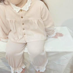 Bộ babydoll tiểu thư cổ ren dành cho bé gái ( 8-18kg) Boru.kids21