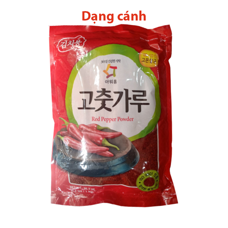 Ớt bột Hàn Quốc làm kim chi dạng vảy, dạng mịn Ourhome, Allbit 200g - 454g - 1kg