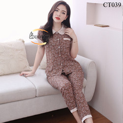 QUẦN ÁO BỘ NỮ MẶC NHÀ CHẤT LIỆU LỤA HÀN MỀM MÁT, KIỂU DÁNG PIZAMA CỘC TAY QUẦN DÀI QUẦN ÁO BỘ NỮ MẶC NHÀ CHẤT LIỆU LỤA HÀN MỀM MÁT, KIỂU DÁNG PIZAMA CỘC TAY QUẦN DÀI